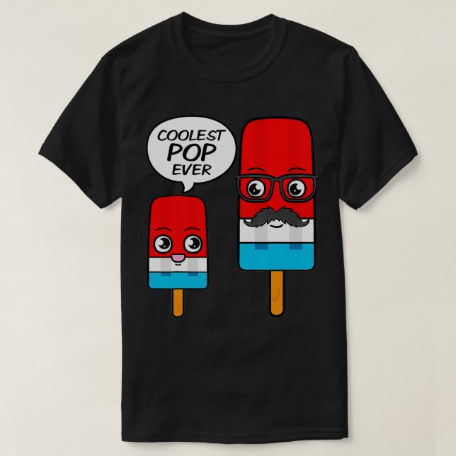 Ice Fars dag Popsicle pappa Sweet Dessert T Shirt (Design framsida)