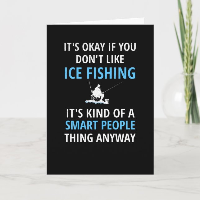 Ice Fishing Gift | Ice Fisherman Ice Fishing Älska Kort (Framsida)