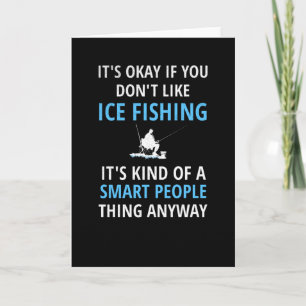 Ice Fishing Gift Ice Fisherman Ice Fishing Älska Kort