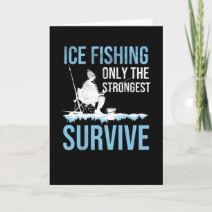 Ice Fishing Gift Ice Fisherman Ice Fishing Älska Kort