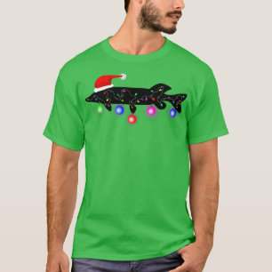 Ice Fishing Muskie jul Gifts Musky Funny San T Shirt