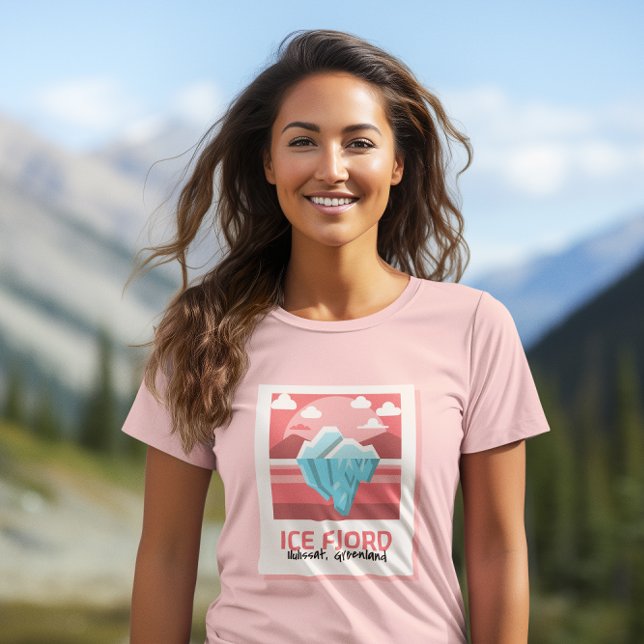 Ice Fjord Iceberg i Rosa Ilulissat, Grönland T Shirt (Skapare uppladdad)