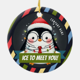 Ice för att träffa dig! Temp - Office-jul Julgransprydnad Keramik