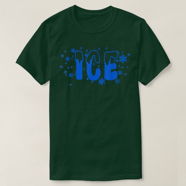 Ice Funny Halloween Costume, fryst T Shirt (Design framsida)