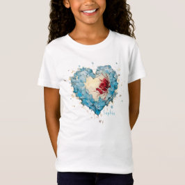 Ice Heart and Rose, personnalisé T Shirt
