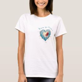 Ice Heart and Rose, personnalisé T Shirt