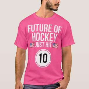 Ice Hockey 10:e födelsedagen 10 år gammal födelsed T Shirt