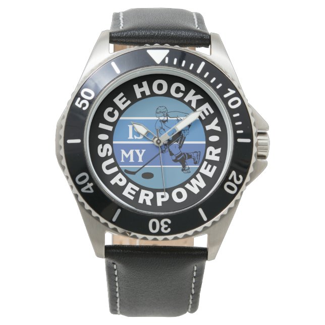 Ice Hockey är min supermakt Armbandsur (Framsida)