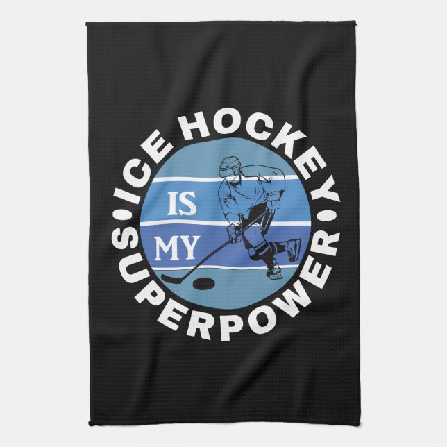 Ice Hockey är min supermakt Kökshandduk (Vertikal)