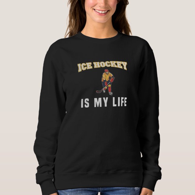 Ice Hockey är mitt liv T Shirt (Framsida)