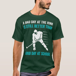 Ice Hockey Bad Day vid Rink Funny Ice Hockey Pl T Shirt