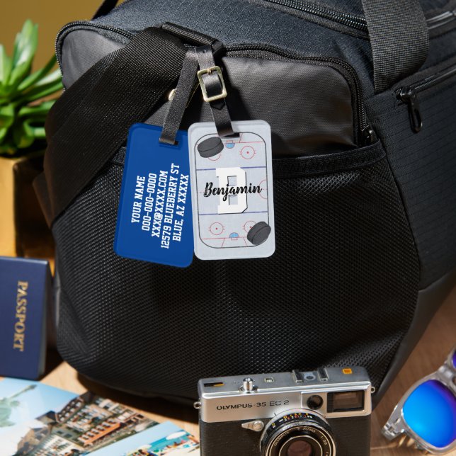 Ice Hockey Bagagebricka (Fram & Baksida)