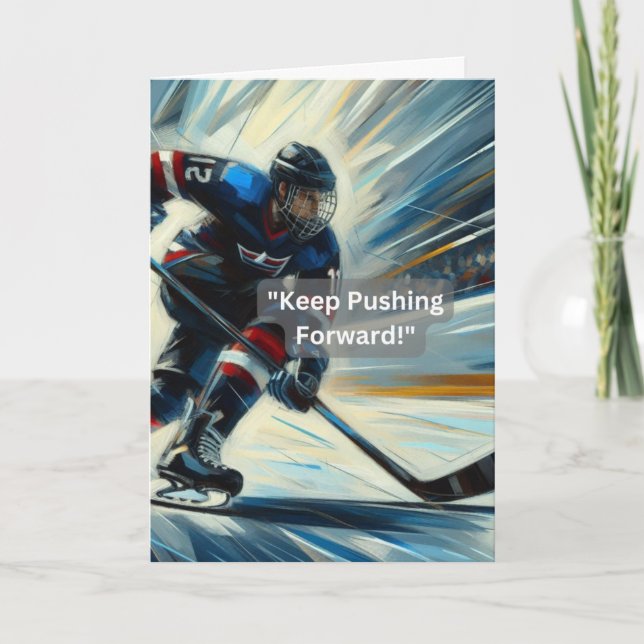 Ice Hockey "Behålla framåt"! Främjande Kort (Framsida)