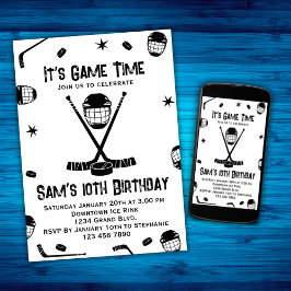 Ice Hockey Birthday Investigation, Ice-Hockey Part Inbjudningar