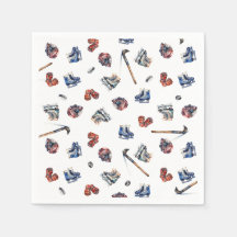 Ice-Hockey Birthday Napkins, Ice Hockey Party
