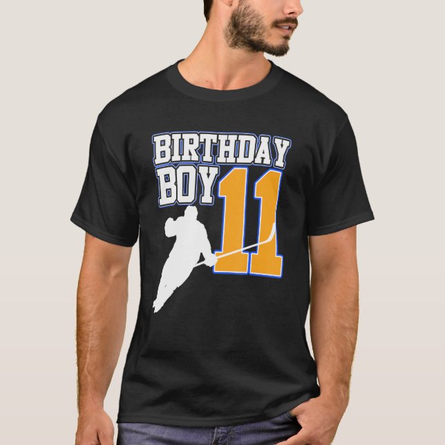 Ice Hockey Boy 11th Birthday Sports Player Coach G T Shirt (Framsida)