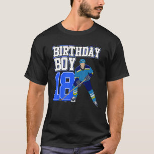 Ice Hockey Boy 18:e födelsedagen Sports Player Coa T Shirt