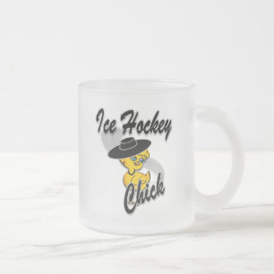 Ice Hockey Chick #4 Frostad Glasmugg