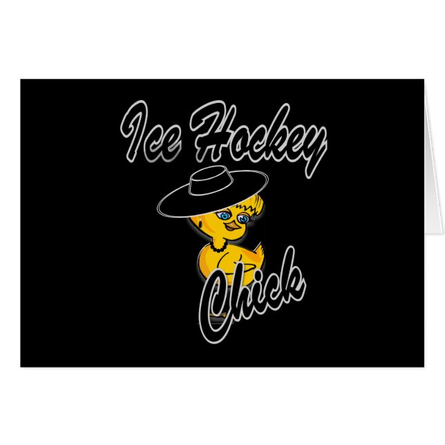 Ice Hockey Chick #4 Hälsningskort (Framsidan Horizontal)