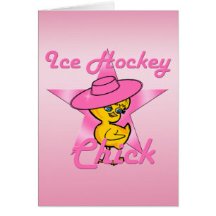 Ice Hockey Chick #8 Hälsningskort