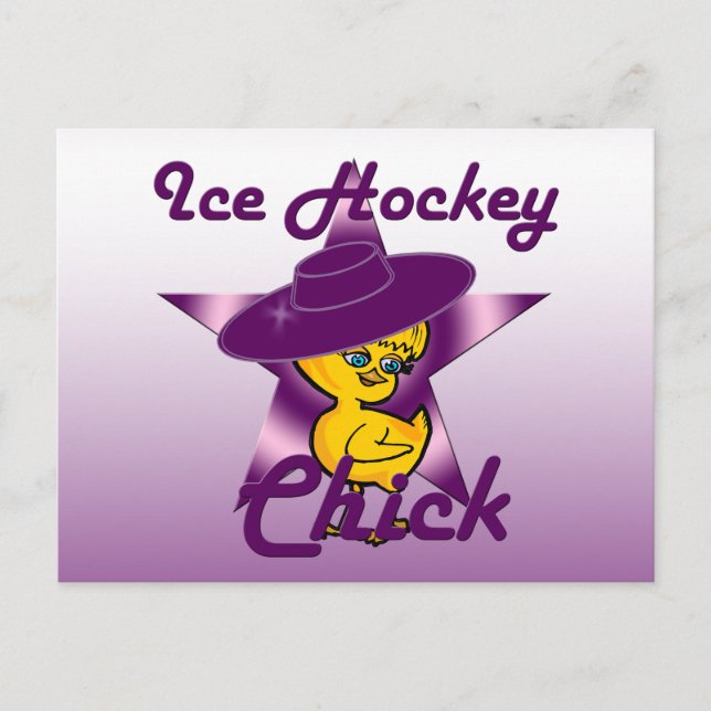 Ice Hockey Chick #9 Vykort (Framsida)