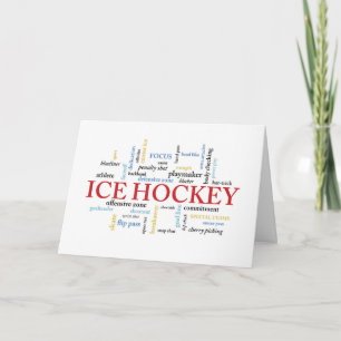Ice Hockey Coach Birthday i Ord Kort