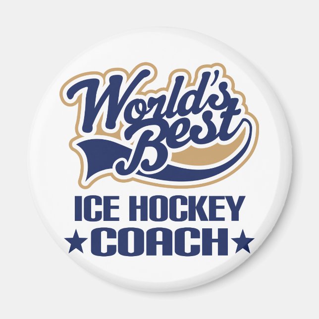 Ice Hockey Coach Gift Magnet (Framsidan)