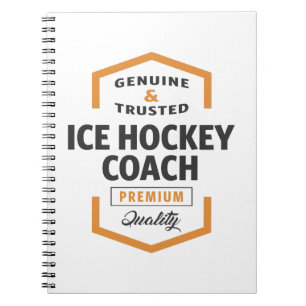 Ice Hockey Coach Logotyp Gift Ideas. Anteckningsbok Med Spiral