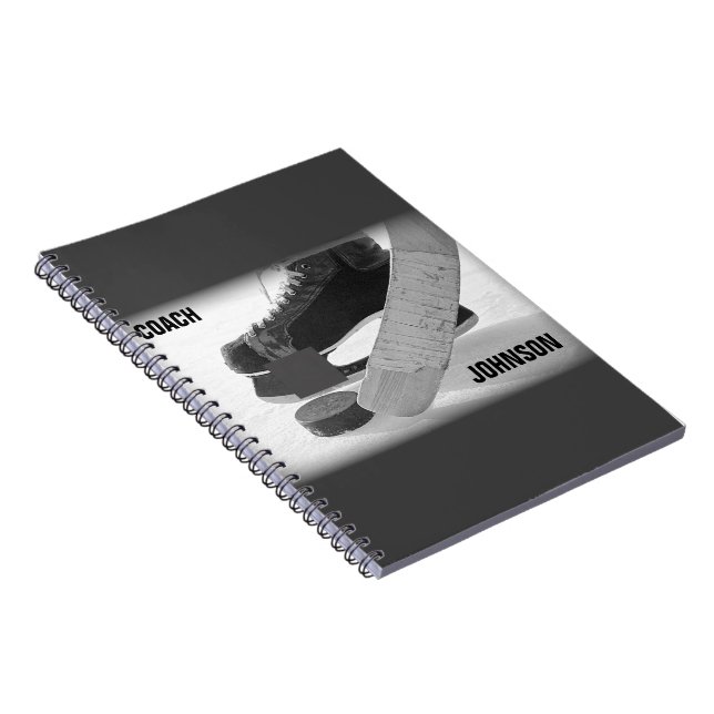 Ice Hockey Coach Tack Anteckningsbok (Högra Sidan)