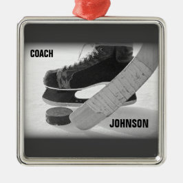 Ice Hockey Coach Tack Julgransprydnad Metall
