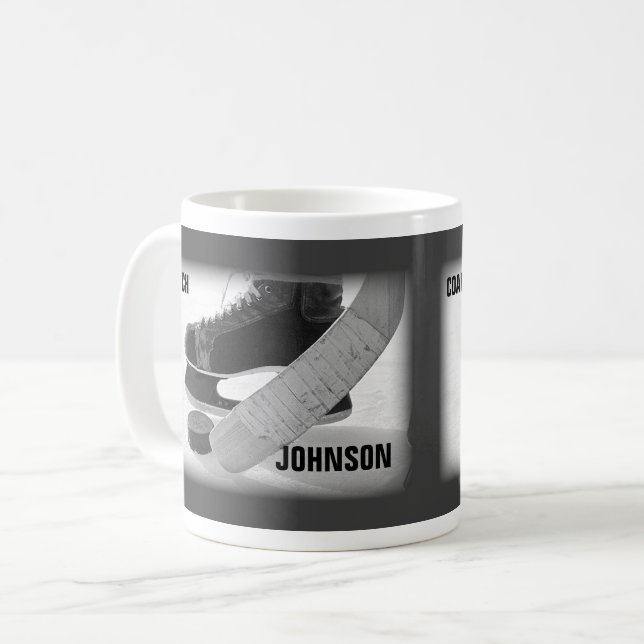 Ice Hockey Coach Tack Kaffemugg (Framsida vänster)