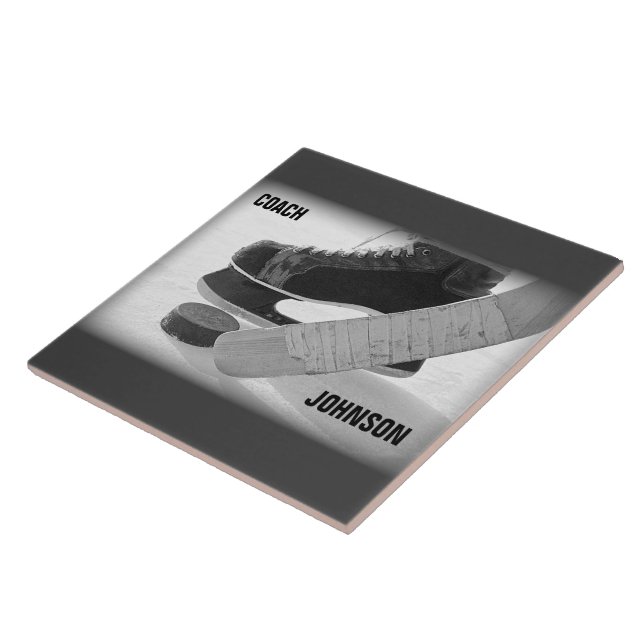 Ice Hockey Coach Tack Kakelplatta (Sidan)