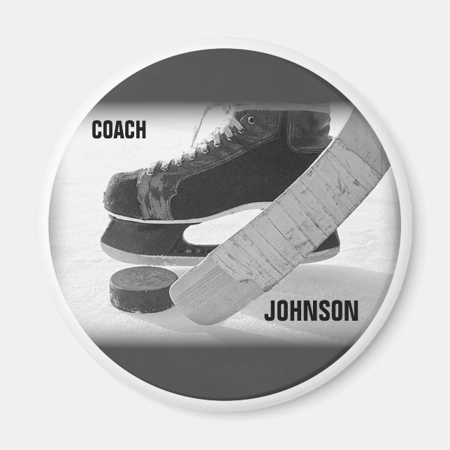 Ice Hockey Coach Tack Magnet (Framsidan)