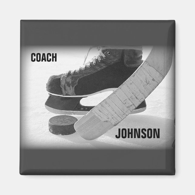 Ice Hockey Coach Tack Magnet (Framsidan)
