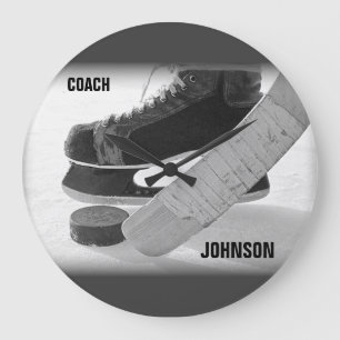 Ice Hockey Coach Tack Stor Klocka