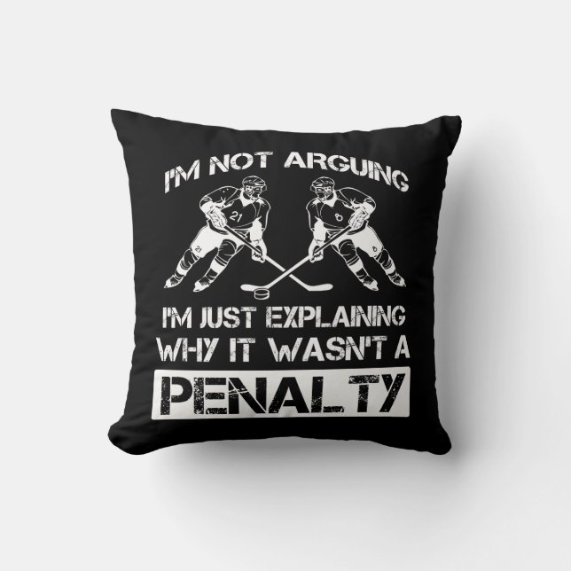 Ice Hockey Defence Forward Player Sport Straffet Kudde (Framsida)