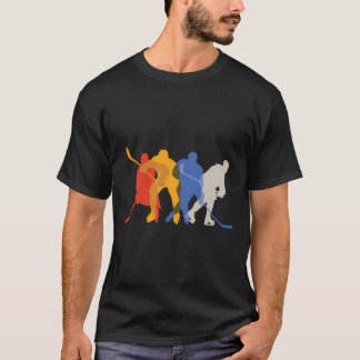 Ice Hockey Design med hockey Players' Silhou T Shirt