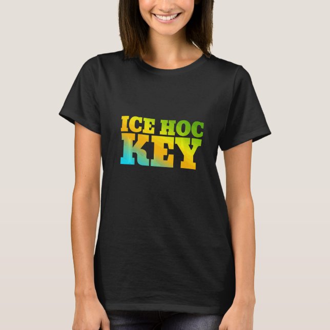 Ice Hockey Designad med Nature Färg T Shirt (Framsida)