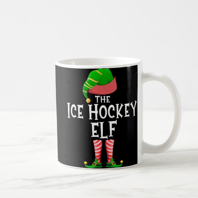 Ice Hockey Elf Matching Family Group-julparar Kaffemugg (Höger)