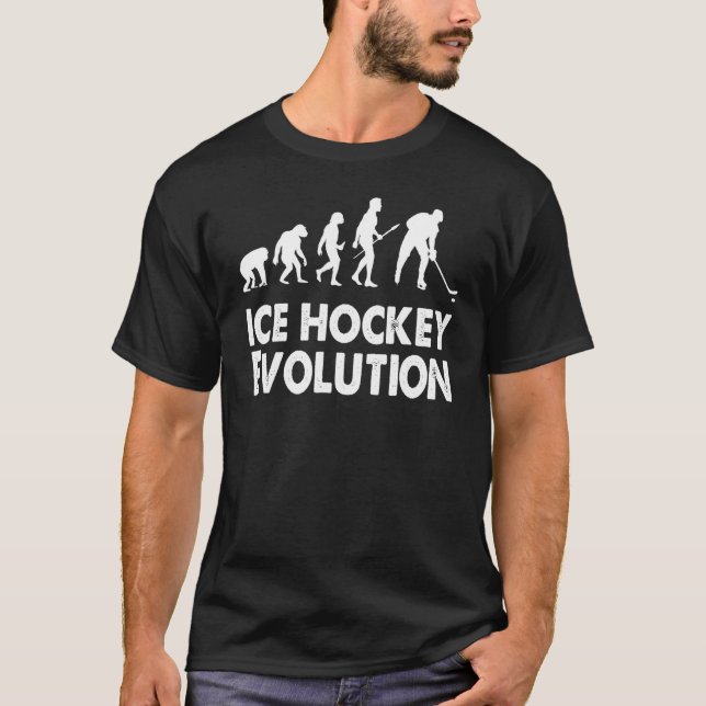 Ice Hockey Evolution of Man Ice Hockey Boys Manar  T Shirt (Framsida)