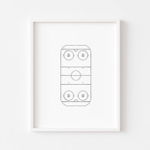 Ice hockey fält wall art
