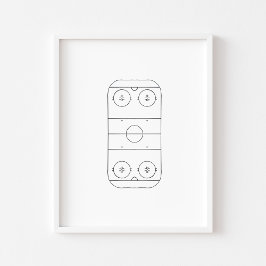 Ice hockey fält wall art poster