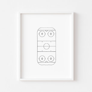 Ice hockey fält wall art poster