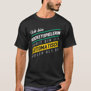 Ice hockey-flickornas hockey-gif för ishockeyspela t shirt