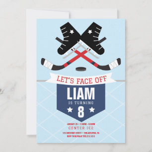 Ice Hockey Födelsedagsfest inbjudan