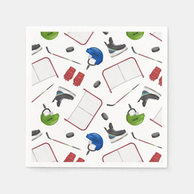 Ice Hockey Födelsedagsfest Pappersservett (Framsidan)