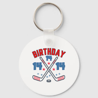Ice Hockey Fourteen Birthday Boy 14th Party Boys A Nyckelring