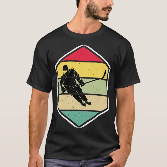 Ice Hockey Funny Ice Hockey Frisbee Lover Retro Vi T Shirt (Framsida)