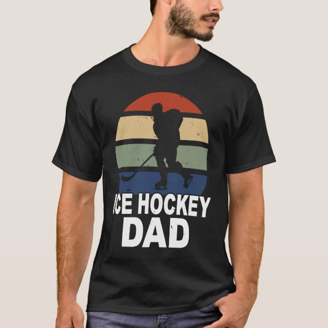 Ice hockey game dad daddy ice hockey player t shirt (Framsida)