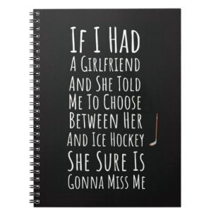 Ice Hockey Gift Ideas Keepsak Sports Team Player Anteckningsbok